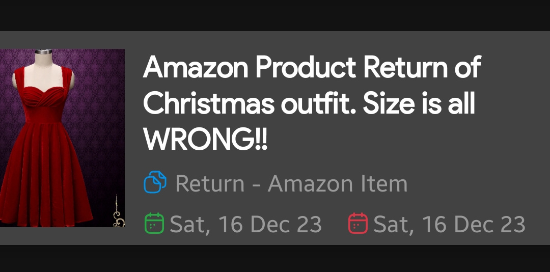 Return – Amazon Item