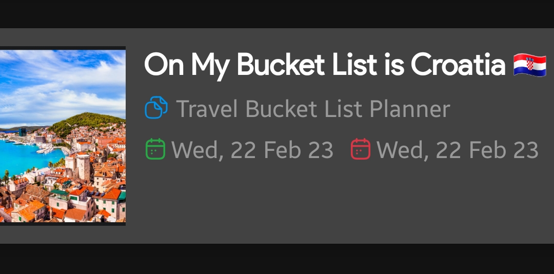 Travel Bucket List Planner