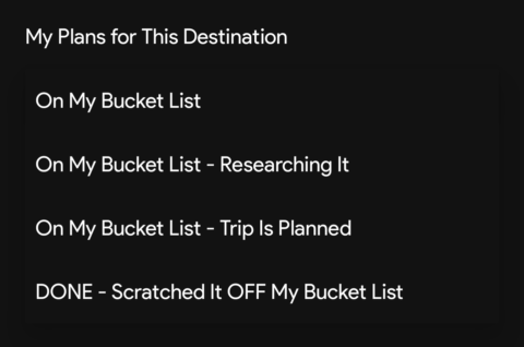 Travel Bucket List Planner TimeStampR